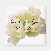 Cream Peony Floral Magnet (Vorne)