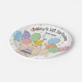 Cream Persian Cat Birthday Party Paper Teller (Schrägansicht)