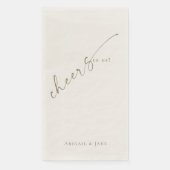 Cream Personalisiert Chefs für uns Hochzeitgäste Serviette (Vorderseite)