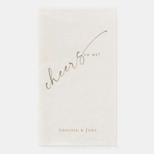 Cream Personalisiert Chefs für uns Hochzeitgäste Serviette (Vorderseite)