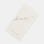 Cream Personalisiert Chefs für uns Hochzeitgäste Serviette (Ecke)