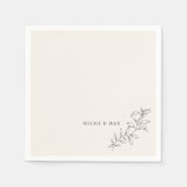 Cream Personalisiert Hochzeit Probe Dinner Serviette (Vorderseite)