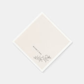 Cream Personalisiert Hochzeit Probe Dinner Serviette (Ecke)