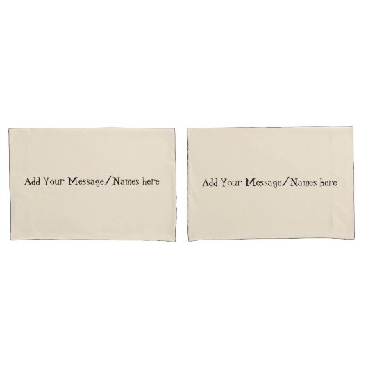 Cream Personalized Pillowcases – Custom Name Beddi Kissenbezug (Vorderseite-Set)