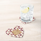 Cream Pink Burgundy Blumenzettel Untersetzer (Vor Ort)