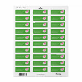 Cream & Pink Little Birdie 4 Chic Address Labels (Vorne)