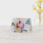 Cream Pink Orchid aus dem Garten Gertie Karte (Gelbe Blume)