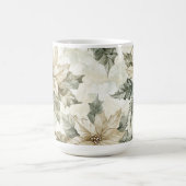 Cream Poinsettia Blume Kaffeetasse (Mittel)