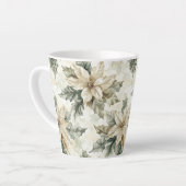 Cream Poinsettia Blume Milchtasse (Linke Ecke)