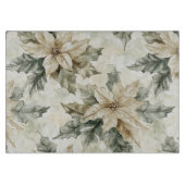 Cream Poinsettia Blume Schneidebrett (Vorderseite)
