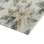 Cream Poinsettia Blume Schneidebrett (Ecke)