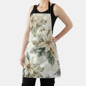 Cream Poinsettia Blume Schürze (InSitu)