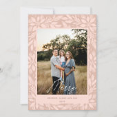 Cream Poinsettia Weihnachtsdesign Feiertagskarte (Vorderseite)