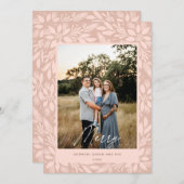 Cream Poinsettia Weihnachtsdesign Feiertagskarte (Vorne/Hinten)