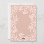 Cream Poinsettia Weihnachtsdesign Feiertagskarte (Rückseite)