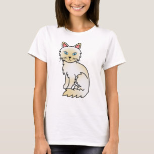 Cream Point Birma / Ragdoll Süße Cartoon-Katze T-Shirt