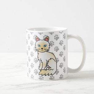 Cream Point Birma / Ragdoll Süße Katze & Pfoten Kaffeetasse