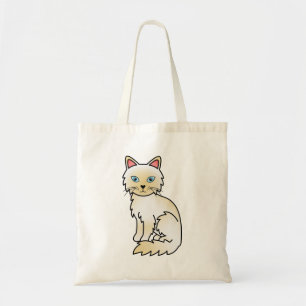 Cream Point Birman / Ragdoll Cat Cartoon Zeichnend Tragetasche