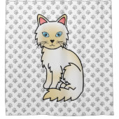 Cream Point Birman / Ragdoll Cat & Paws Duschvorhang (Vorderseite)