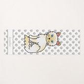 Cream Point Birman / Ragdoll mit Paws & Name Yogamatte (Vorderseite (Horizontal))