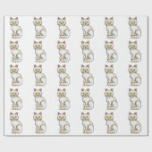 Cream Point Birman / Ragdoll Niedlich Cat Pattern Geschenkpapier (Flach)
