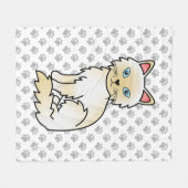 Cream Point Birman / Ragdoll Niedlich Cat & Paws Fleecedecke (Vorderseite (Horizontal))