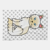 Cream Point Birman / Ragdoll Niedlich Cat & Paws Geschirrtuch (Horizontal)