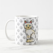 Cream Point Birman / Ragdoll Niedlich Cat & Paws Kaffeetasse (Links)