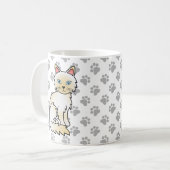 Cream Point Birman / Ragdoll Niedlich Cat & Paws Kaffeetasse (Vorderseite Links)