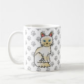 Cream Point Birman / Ragdoll Niedlich Cat & Paws Kaffeetasse (Links)