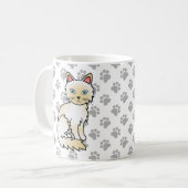 Cream Point Birman / Ragdoll Niedlich Cat & Paws Kaffeetasse (Vorderseite Links)