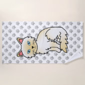 Cream Point Birman / Ragdoll Niedlich Cat & Paws Strandtuch (Vorderseite)
