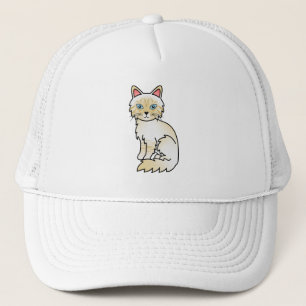 Cream Point Tabby Birman / Ragdoll Cartoon-Katze Truckerkappe