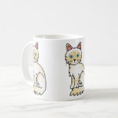 Cream Point Tabby Birman / Ragdoll Cat Kaffeetasse (Vorderseite Links)