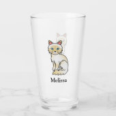Cream Point Tabby Birman / Ragdoll Cat & Name Glas (Rückseite)