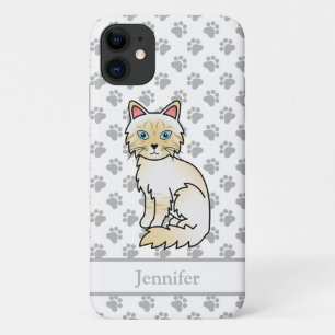 Cream Point Tabby Birman / Ragdoll Katze & Name Case-Mate iPhone Hülle