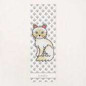 Cream Point Tabby Birman/Ragdoll mit Paws & Name Yogamatte (Vorderseite)