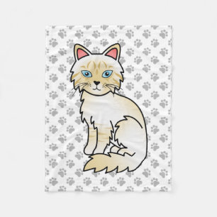 Cream Point Tabby Birman / Ragdoll Niedlich Cat & Fleecedecke