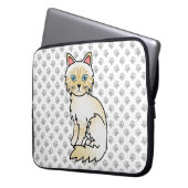 Cream Point Tabby Birman/Ragdoll Niedlich Cat & Pa Laptopschutzhülle (Vorderseite Links)