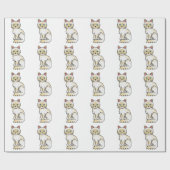 Cream Point Tabby Birman/Ragdoll Niedlich Cat Patt Geschenkpapier (Flach)