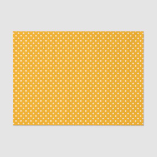 Cream Polka Dots auf Gelb Seidenpapier (Vorderseite)