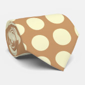 Cream Polka Dots Krawatte (Gerollt)