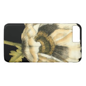 Cream Poppy Blume im schwarzen Hintergrund Case-Mate iPhone Hülle (Rückseite (Horizontal))