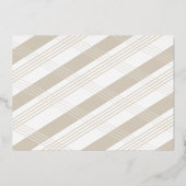 Cream Post Wedding Party Save the Date Foil Card Folieneinladung (Rückseite)