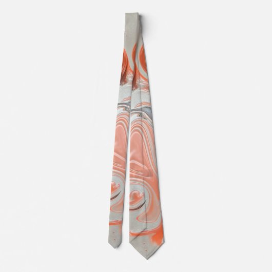 Cream Pudding Abstrakte Krawatte (Rückseite)