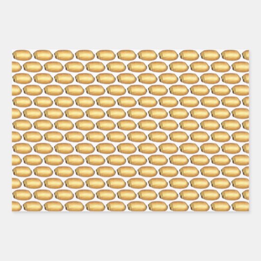 Cream Puff Croissant Pain au Chocolat Pastrie Geschenkpapier Set (Vorderseite 3)