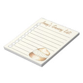 Cream Puff Konditorei Koch Lebensmittel Einkaufsli Notizblock (Rotiert)