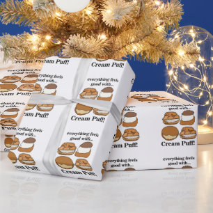 Cream Puff Lebensmittel Dessert Geburtstag Geschenkpapier