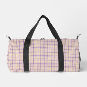 Cream Purple Plaid Classic Pattern Retro Duffle Bag (Vorderseite)