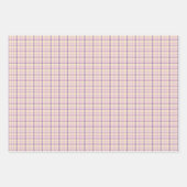 Cream Purple Plaid Classic Pattern Retro Geschenkpapier Set (Vorderseite 2)